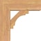 Ekena Millwork Merced Block Smooth Bracket w/ Offset Brace, Western Red Cedar, 7 1/2"W x 22"D x 22"H BKT0806X22X22MRC05SWR - alternate 3